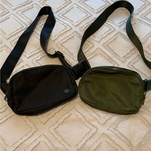 Lole Black and Green Crossbody Bags